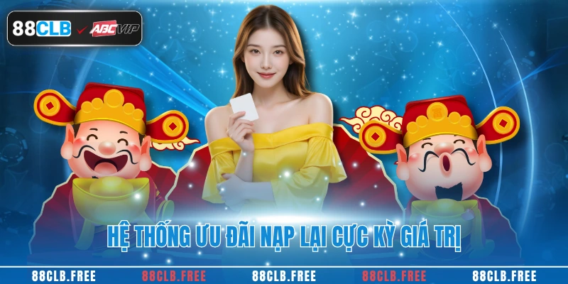 Khuyến Mãi 88CLB 3 Hệ thống ưu đãi nạp lại cực kỳ giá trị